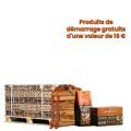 Demi-palette de briquettes de bois au choix + produits d'allumage gratuits d'une valeur de 18 €