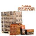 Palette de briquettes de bois au choix + produits d'allumage gratuits d'une valeur de 28 €