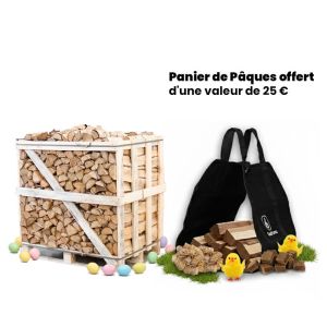 Demi-palette de bois de chauffage au choix + un coffret de Pâques gratuit d'une valeur de 25 € Paquet de Pâques