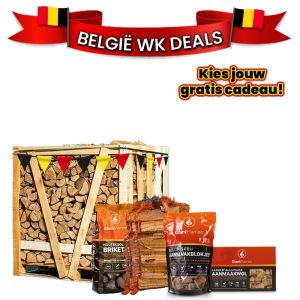 Halve pallet brandhout naar keuze + gratis aanmaakproduct 