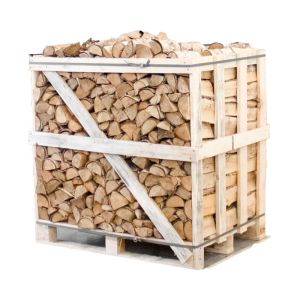 Halve pallet ovengedroogd gekloofd berken haardhout 25cm