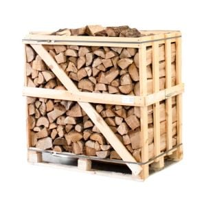 Halve pallet ovengedroogd gekloofd eiken haardhout 25cm