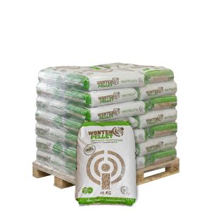 Halve pallet Wonterspan houtpellets 35 zakken x 15kg (525kg)