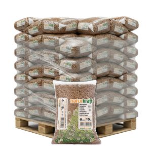 Pallet Naturkraft houtpellets 66 zakken x 15 kg (990 kg)