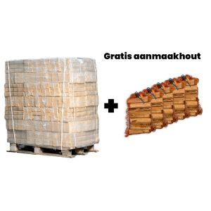 Hele pallet RUF briketten + gratis 5 zakken aanmaakhout