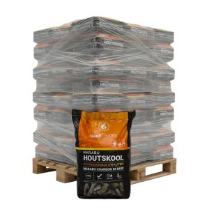 Pallet Giant Flames Marabu houtskool 60 x 10kg (600kg)