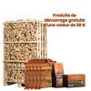 Palette de bois de chauffage 33cm au choix + produits d'allumage gratuits d'une valeur de 28 €