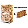 Hele pallet brandhout 33 cm + gratis 5 zakken aanmaakhout