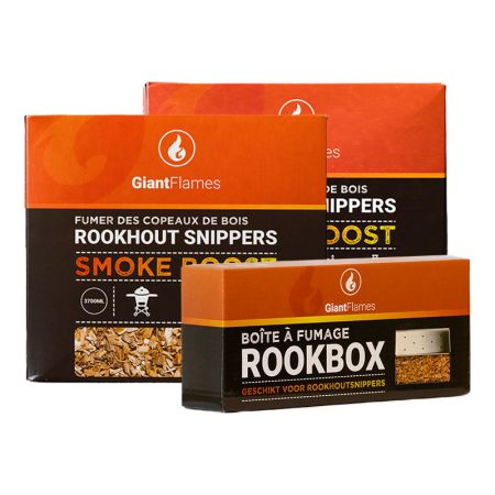 Coffret de dégustation de bois à fumer main product photo