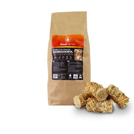 Giant Flames sac laine d'allumage 200 pièces (2kg) main product photo