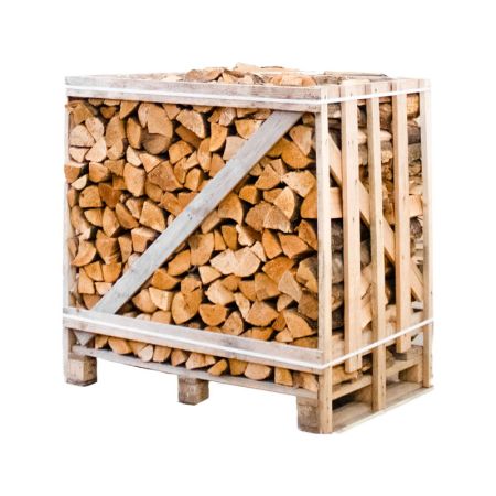 Demi-palette de bois de chauffage aulne séché au four 25cm main product photo