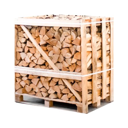 Demi-palette de bois de chauffage Frêne séché au four 25cm main product photo