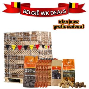 Hele pallet houtbriketten naar keuze + gratis aanmaakproduct 