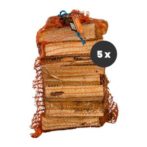 Giant Flames Bois d'allumage FSC 5 sacs à filet x 12,5L (62,5L)