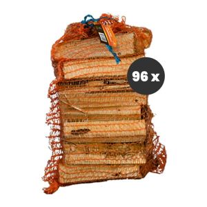 Giant Flames Palette de bois d'allumage FSC 96 sacs en filet x 12,5L (1200L)