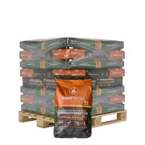 Palette de briquettes de coco Giant Flames, 50 sacs de 10 kg (500 kg)  