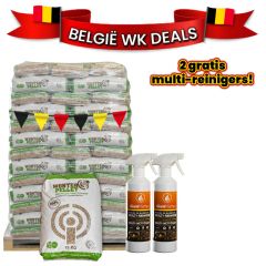 Hele pallet houtpellets + 2 multi-reinigers