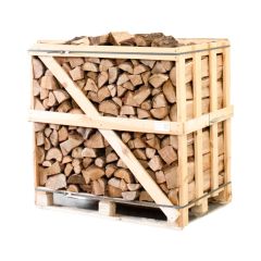 Halve pallet ovengedroogd gekloofd eiken haardhout 25cm