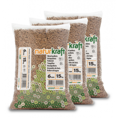 Naturkraft Pellets DIN+ & ENplus A1 à 15 kg 66 zakken
